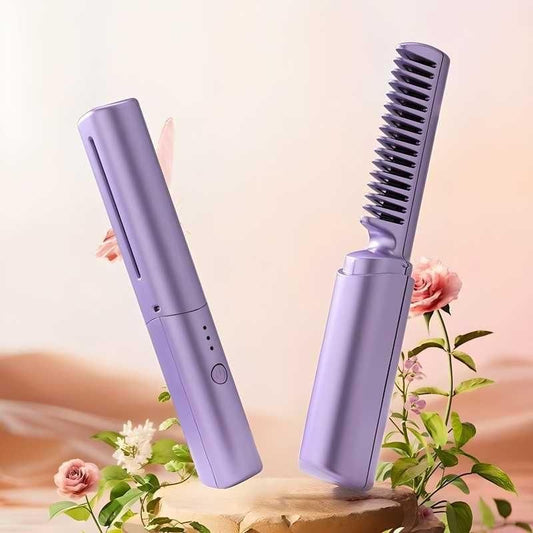 Cartfolio Mini Straightener – Cordless, Portable, Rechargeable Hot Comb