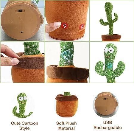 Musical Dancing & Mimicry Cactus, Fun LED Toy For Kids