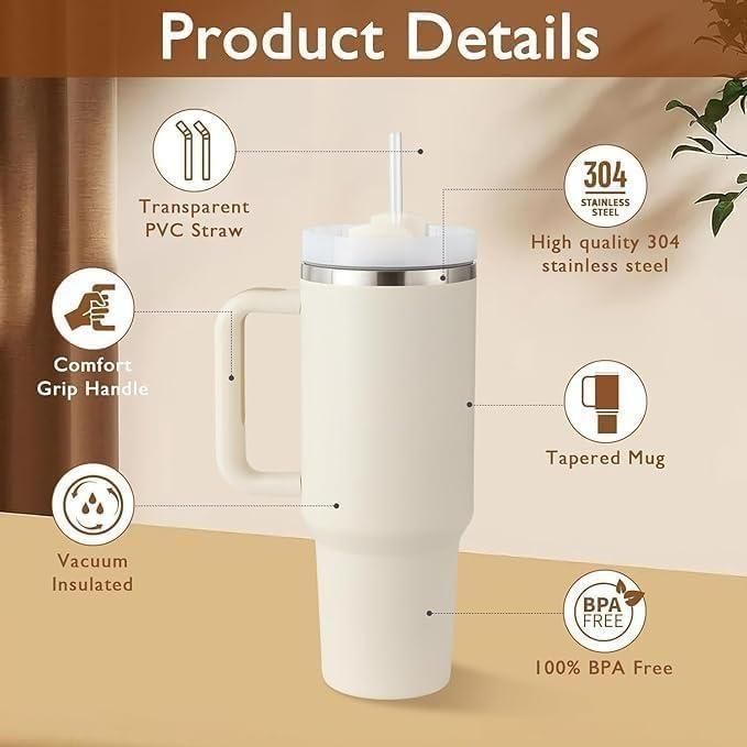 Stainless Steel Vacuum Insulated Water Tumbler, Leak-Proof & Temperature Lock