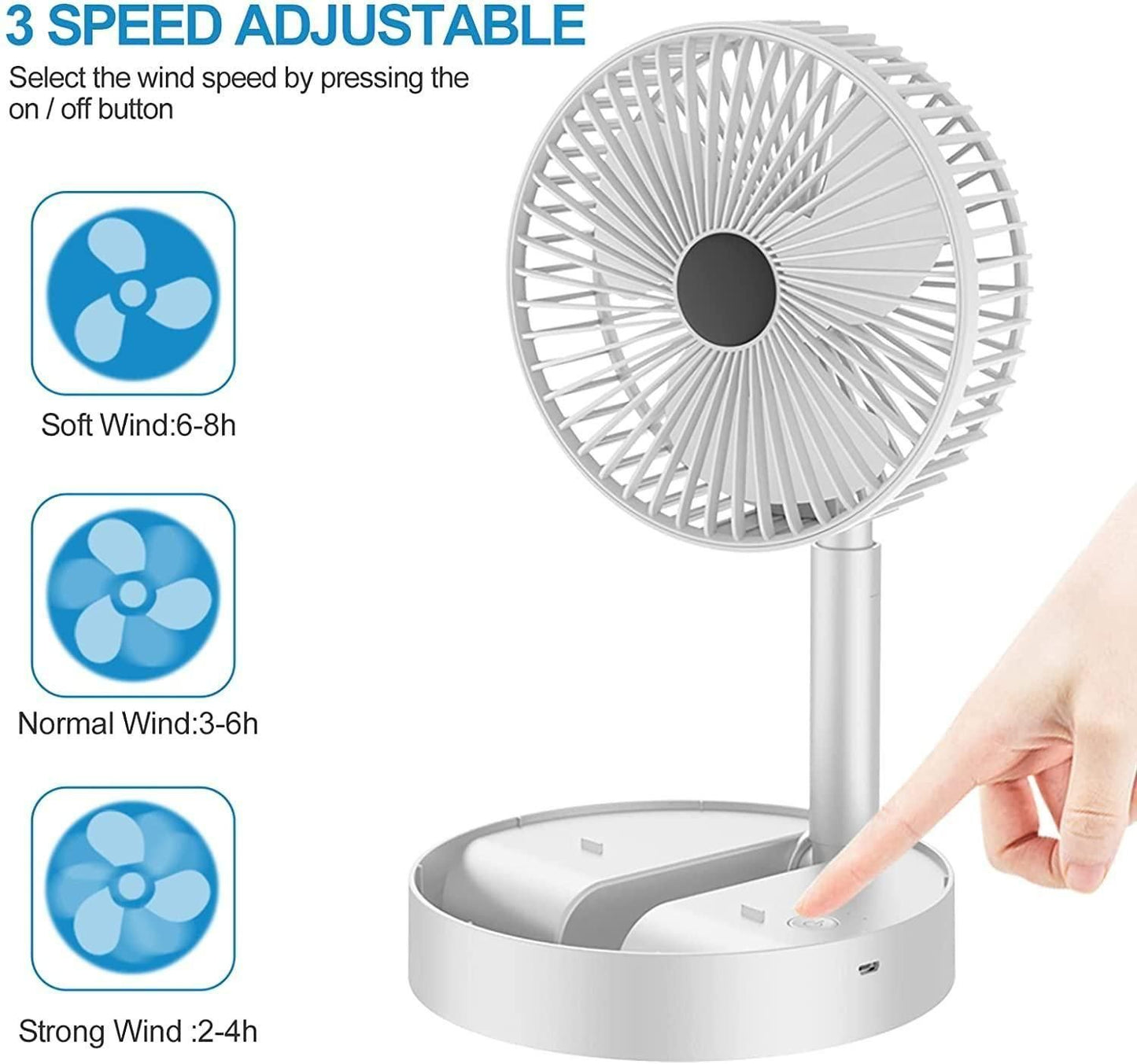 Portable Rechargeable Desk Fan