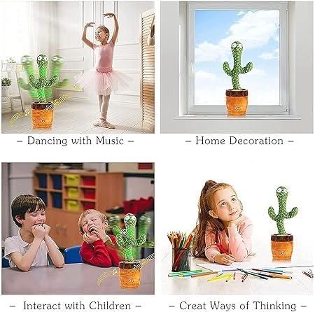 Musical Dancing & Mimicry Cactus, Fun LED Toy For Kids
