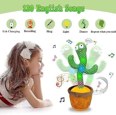 Musical Dancing & Mimicry Cactus, Fun LED Toy For Kids