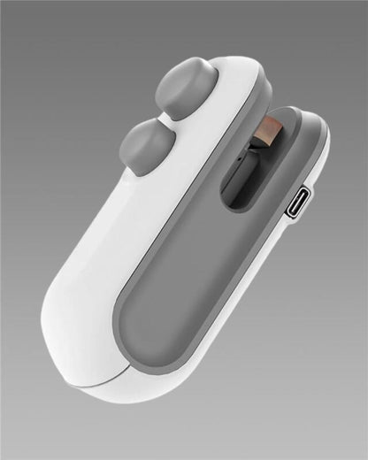 2-in-1 Portable USB Rechargeable, Bag Sealer, Cutter & Magnetic Heat Seal for Freshness