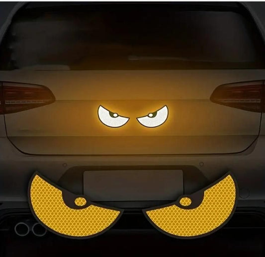 Night Glow Monster Eyes Car Reflective Stickers – Pack of 1