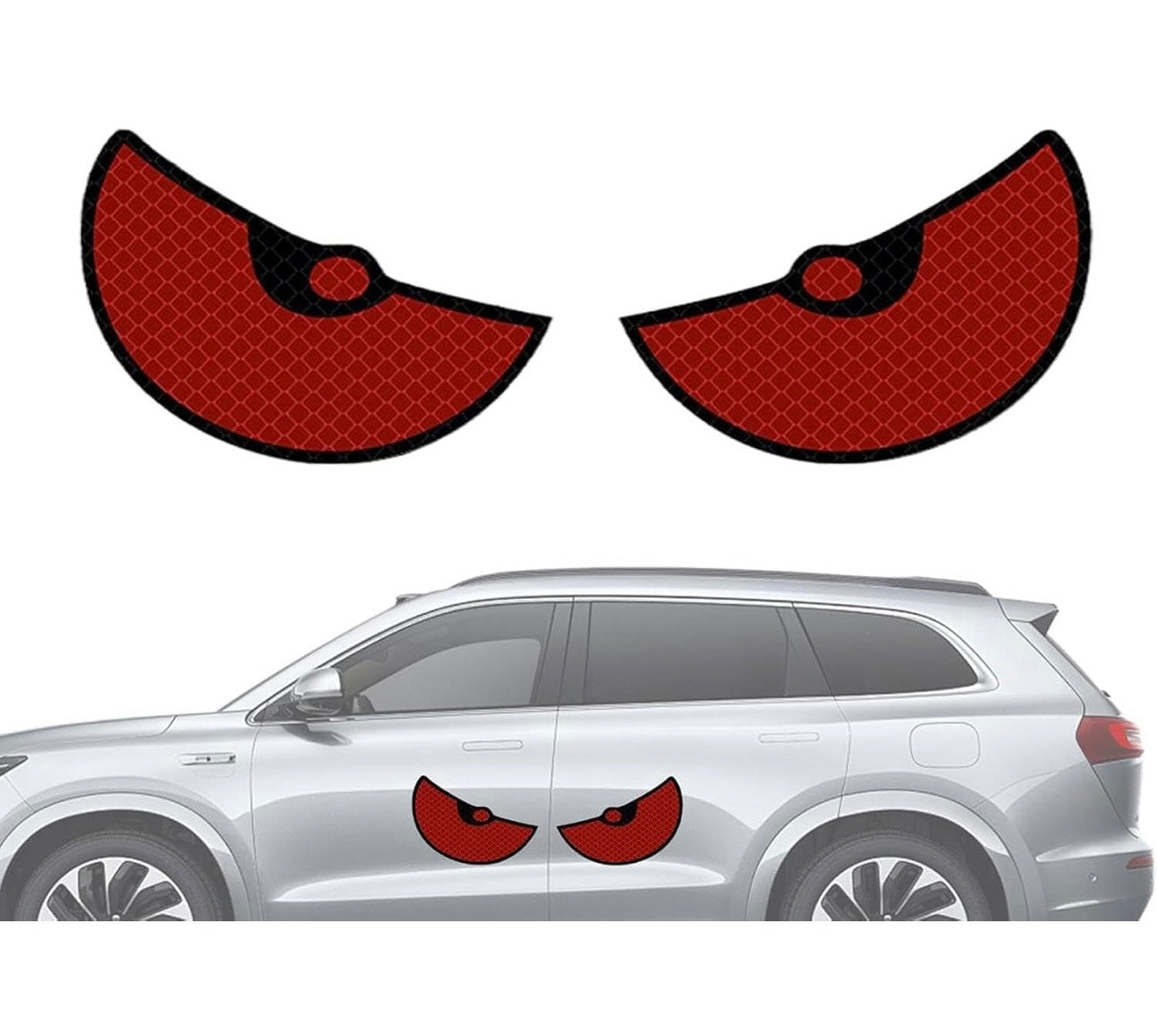 Night Glow Monster Eyes Car Reflective Stickers – Pack of 1